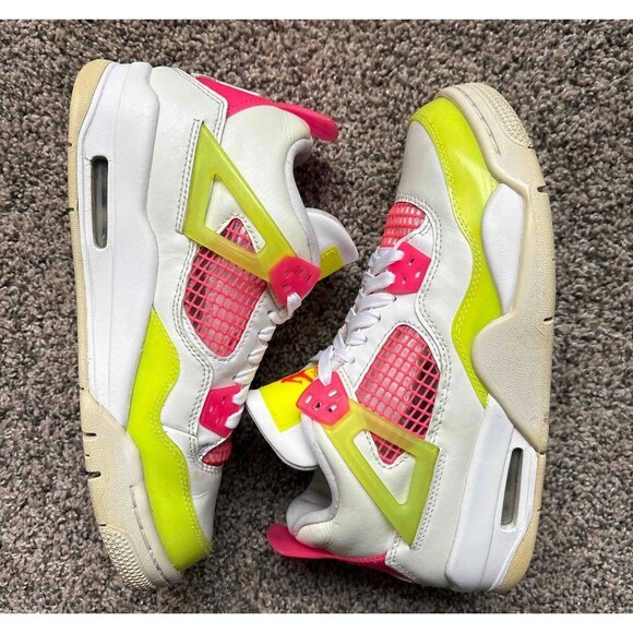 Nike Air Jordan 4 Retro Lemon Venom Size 6 Youth (Size 7.5 Women's) - Picture 7 of 7